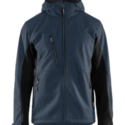 Softshell-takki Blåkläder 4753 Unite hupulla tummansininen/musta