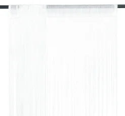 String-verhot 2 kpl 140x250 cm valkoinen