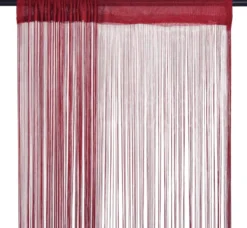 String-verhot 2 kpl 100x250 cm viininpunainen