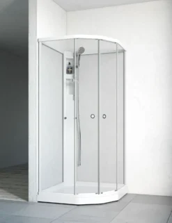 Suihkukaappi Flow Semi Standard kirkas lasi matala 184 cm eri vaihtoehtoja