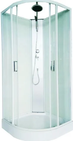Suihkukaappi Harma Alaska 850x850 mm valkoinen kirkas lasi