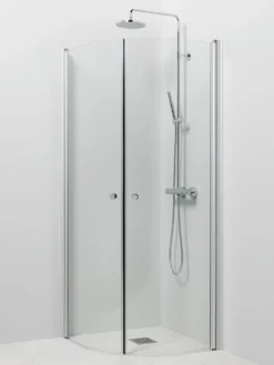 Suihkukulma Vihtan Ocean 4+4 800/900 mm kääntyvä kaareva kirkas lasi