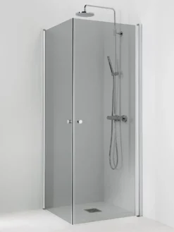 Suihkukulma Vihtan Ocean 3+3 900/900 mm kääntyvä suora harmaa lasi