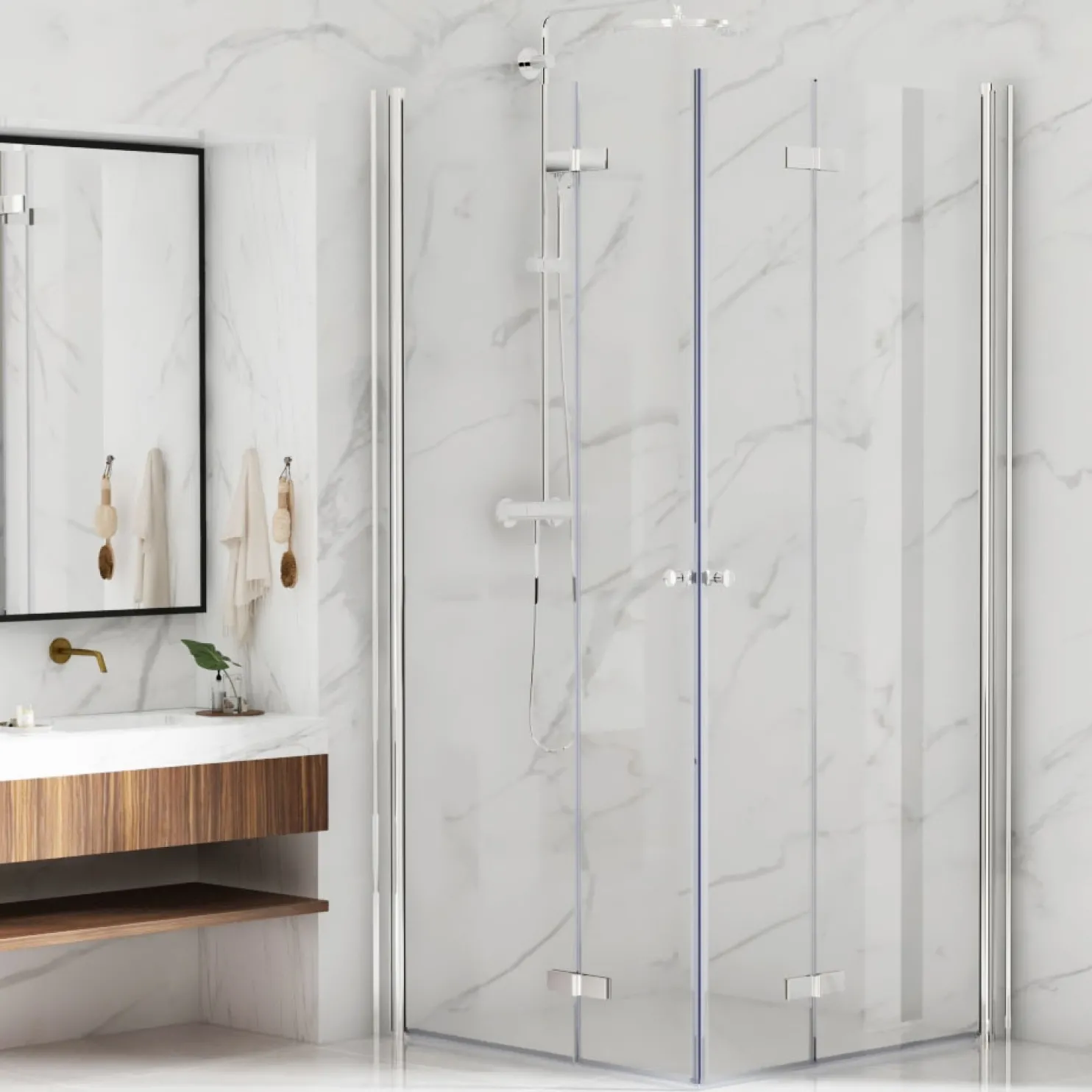 Suihkunurkka Bathlife Vikbar eri kokoja