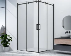 Suihkunurkka Interia Dragon Rectangular GD42, kulmikas, kirkas lasi, oikea/vasen, musta, eri kokoja