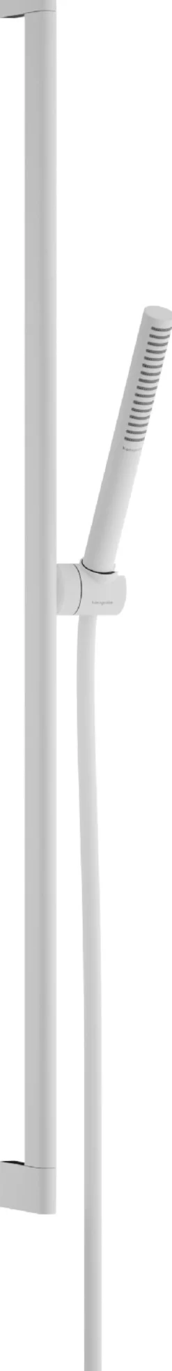 Suihkusetti Hansgrohe Pulsify S 100 1jet Ecosmart, tanko 90cm, matta valkoinen