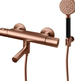 Suihkusetti Tapwell ARM026 Copper, termostaattihanalla, juoksuputkella, kiiltävä kupari