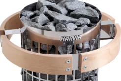 Suojakaide Harvia HPC6 Cilindro Pro 10/13,5 kW-kiukaalle lämpökäsitelty koivu