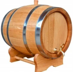 Tammitynnyri CiderMill 20 l jalustalla ja hanalla vaalea