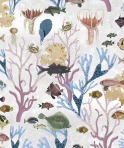 Tapetti Rebel Walls Aquarium Pastel, eläin, monivärinen