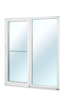 Terassin liukuovi Seicom Portal PSK 200Z A 3K, PVC, 2-osainen, 3-lasinen mittatilausovi