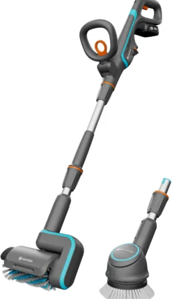Terassipesuri Gardena AquaBrush Universal P4A 18V 2,5 Ah akulla + yleisharja