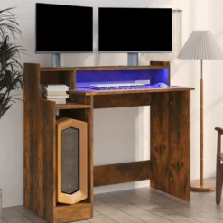 Työpöytä LED-valoilla 97x45x90cm, eri värejä
