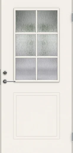 Ulko-ovi Swedoor Clever P-400, 9-10x21, maalattu valkoinen NCS S 0502-Y, karmi 105mm