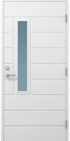 Ulko-ovi Timburg Design 9-10x21 karmi 115 mm valkoinen