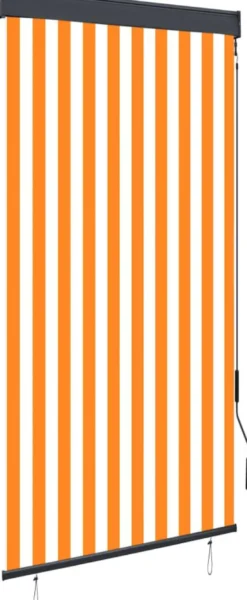 Ulkorullaverho 100x250 cm valkoinen ja oranssi