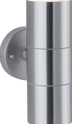Ulkoseinävalaisin Paulmann Flame, IP44, 6cm, rst