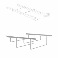 Ulosvedettävä korkokenkäteline Norscan Roller M60 harmaa