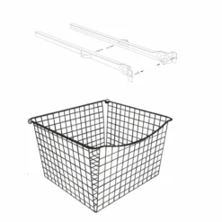 Ulosvedettävä lankakori Norscan Roller M40 400x330 mm harmaa