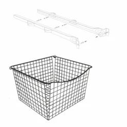 Ulosvedettävä lankakori Norscan Roller M60 500x330 mm valkoinen