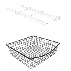 Ulosvedettävä lankakori Norscan Roller M40 500x150 mm valkoinen
