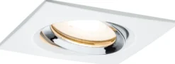 Upotettava valaisin Paulmann Nova Plus, IP65, 93x93mm, GU5.3/GU10, max.35W, 230/12V, himmennettävä, mattavalkoinen/kromi