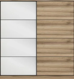 Vaatekaappi liukuovilla Linento Furniture Kale-3174, 180x190cm, ruskea