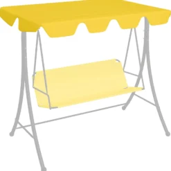 Vaihtokatos puutarhakeinuun keltainen 226x186 cm 270 g/m²
