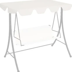 Vaihtokatos puutarhakeinuun valkoinen 226x186 cm 270 g/m²