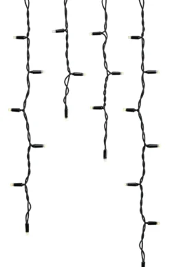 Valoverho Markslöjd Chrissline, 100 kylmän valkoista valoa, 2x0.7m musta