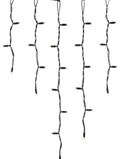 Valoverho Markslöjd Chrissline, 100 lämpimänvalkoista valoa, 2x0.6m, musta