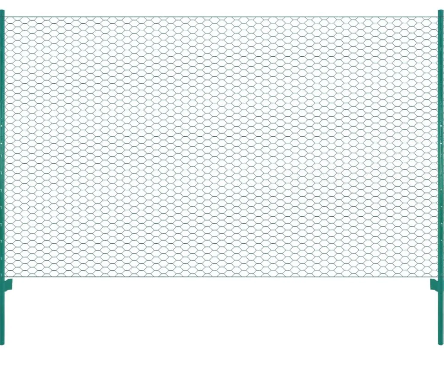 Verkkoaita tolpilla teräs 25x2m silmäkoko 50mm vihreä