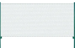 Verkkoaita tolpilla teräs 25x0.5m silmäkoko 50mm vihreä