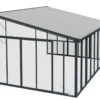 Viherhuone Palram-Canopia SanRemo Veranda, 16.5m², 4x4.25ft, harmaa