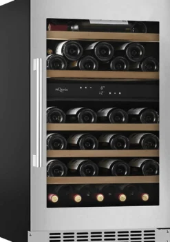 Viinikaappi mQuvée WineCave 800 50D WCD50S-800, 49.5cm, 2 lämpötila-aluetta, integroitava, teräs