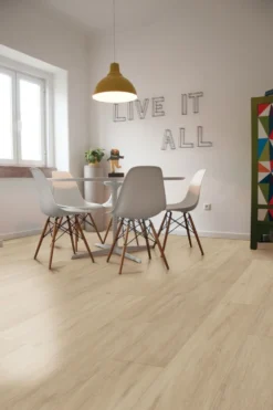 Vinyylikorkkilattia Corkart DP9540 vaalea tammi 1-sauvainen harjattu