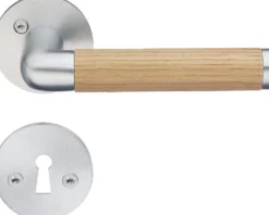 Väliovenpainike Beslagsboden Design B863KMN avainkilvellä harjattu kromi/tammi